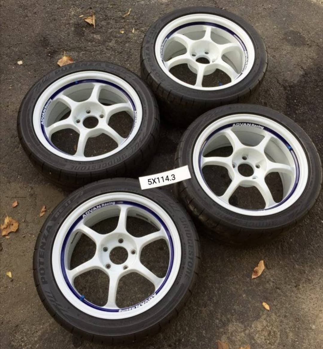 8ab1492e-d93c-4083-b83b-6c9070664c4a.jpeg 17” Advan Racing RG1 wheels & Tires. 5X114.3 - Image 1