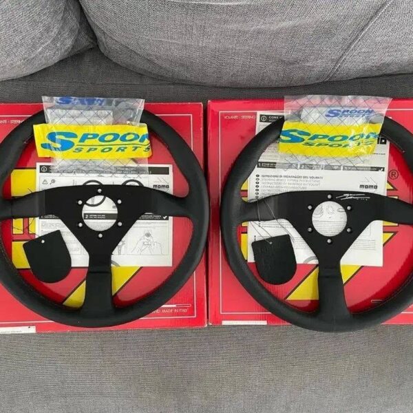 New Spoon Sports Steering with Spoon horn button and Tatsuru Ichishima signed.