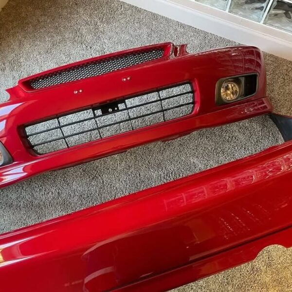 OEM brand new front and rear bumper with lip and front grill and fog lights