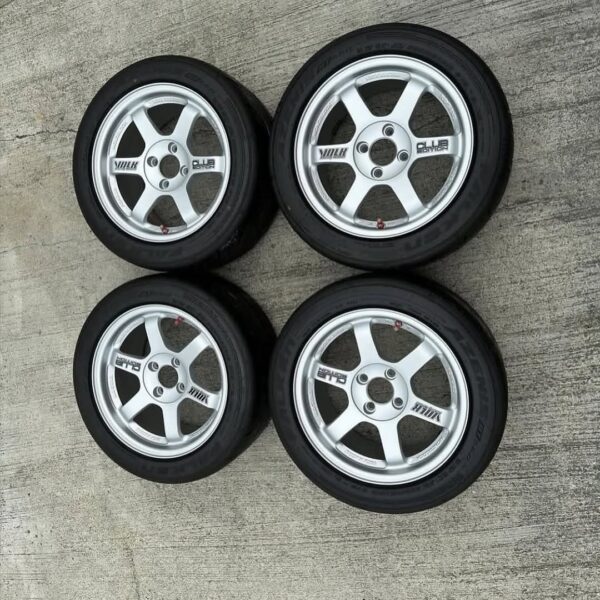 club edition te37’s in 15x8+35 4x100 comes with fallen 660’s in 225/45/15