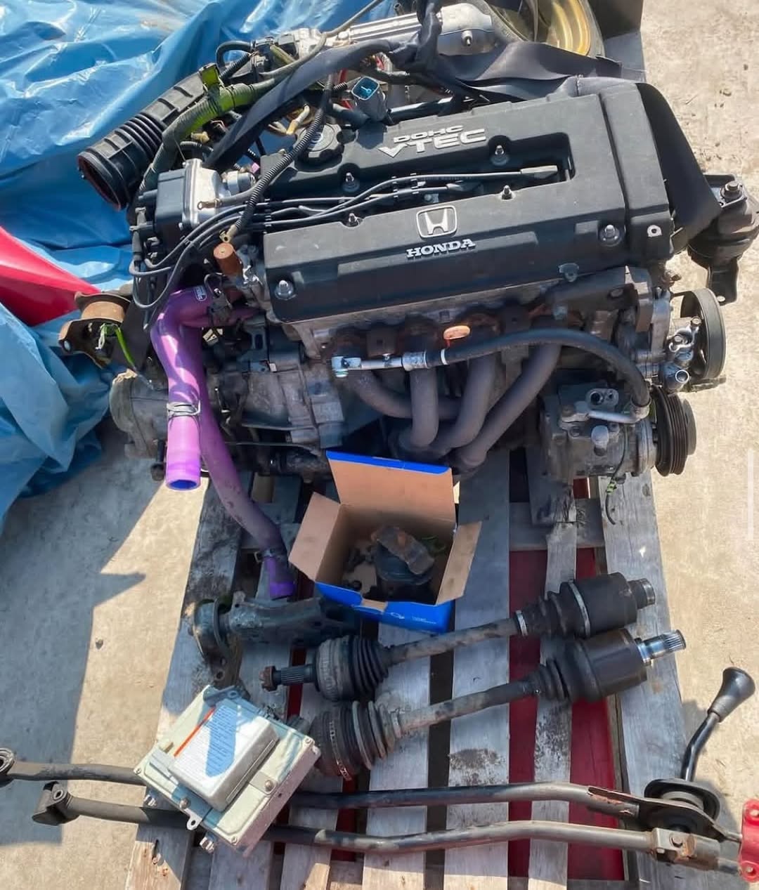 ef08b329-5402-4a1f-aca5-a3f6bfcfabeb.jpeg B16a2 engine swap, came out of a 98 ek4, - Image 1