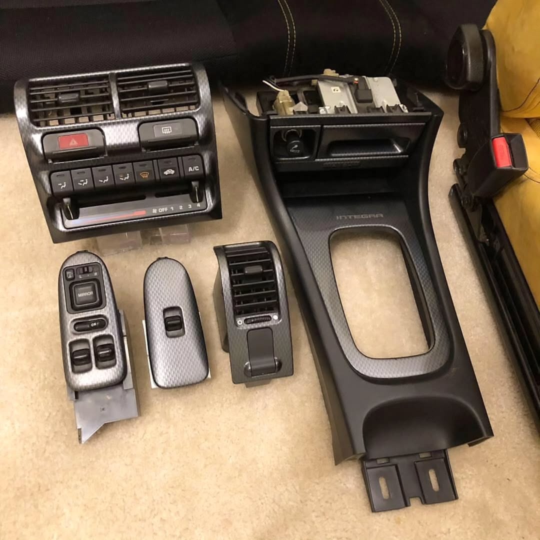 parts4civic-20250413-0004.jpg Complete Jdm Integra Type Rx blue carbon interior set. - Image 1